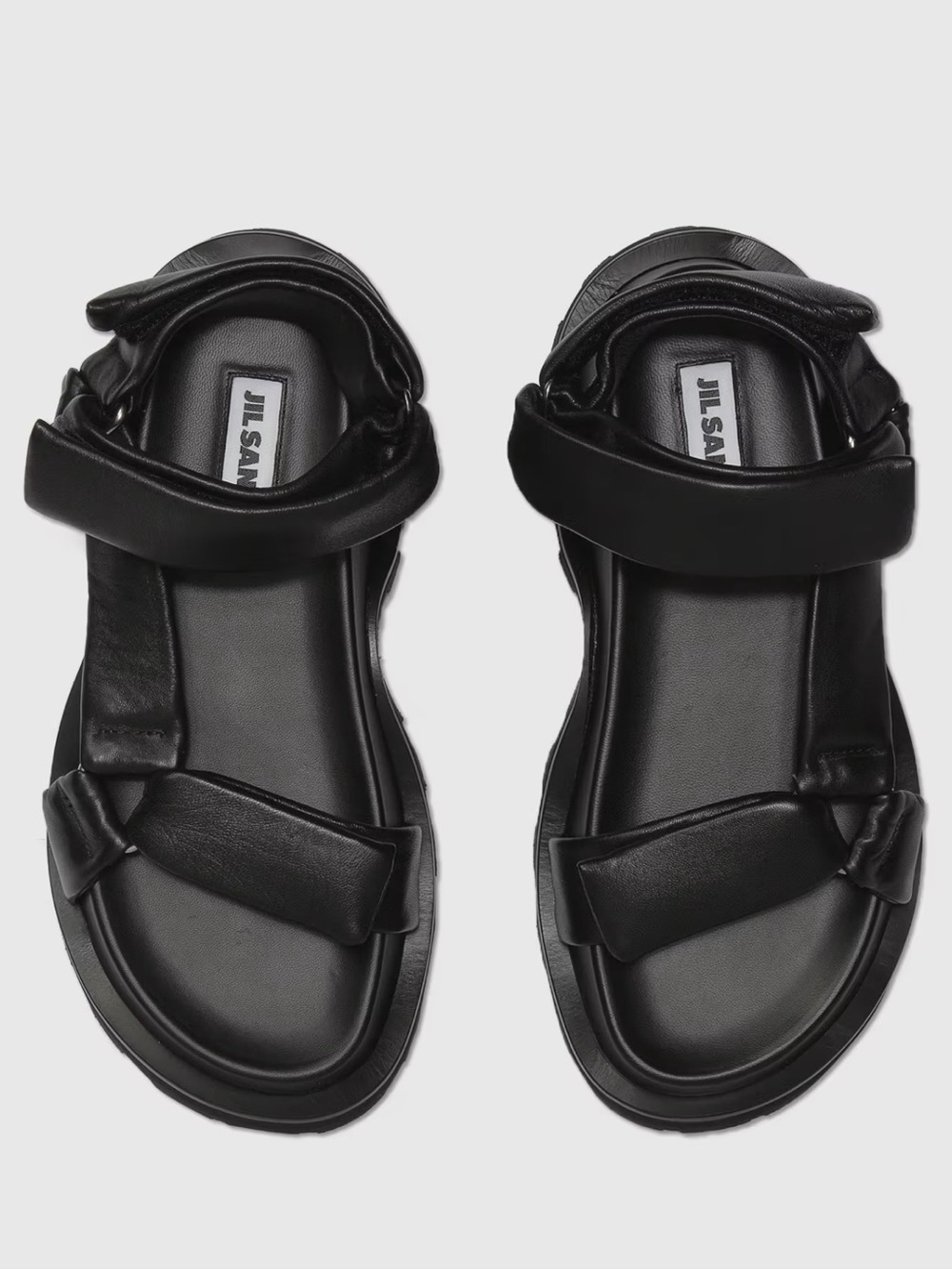 Jil Sander Black Platform Sport Sandals